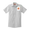 Short Sleeve Striped Industrial Work Shirt Thumbnail