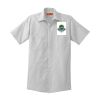 Short Sleeve Striped Industrial Work Shirt Thumbnail