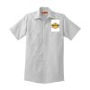 Short Sleeve Striped Industrial Work Shirt Thumbnail