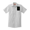 Short Sleeve Striped Industrial Work Shirt Thumbnail