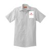 Short Sleeve Striped Industrial Work Shirt Thumbnail