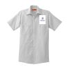 Short Sleeve Striped Industrial Work Shirt Thumbnail