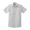 Short Sleeve Striped Industrial Work Shirt Thumbnail