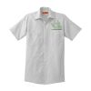 Short Sleeve Striped Industrial Work Shirt Thumbnail