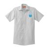 Short Sleeve Striped Industrial Work Shirt Thumbnail
