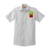 Short Sleeve Striped Industrial Work Shirt Thumbnail