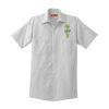 Short Sleeve Striped Industrial Work Shirt Thumbnail