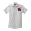 Short Sleeve Striped Industrial Work Shirt Thumbnail