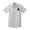 Short Sleeve Striped Industrial Work Shirt Thumbnail