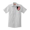 Short Sleeve Striped Industrial Work Shirt Thumbnail